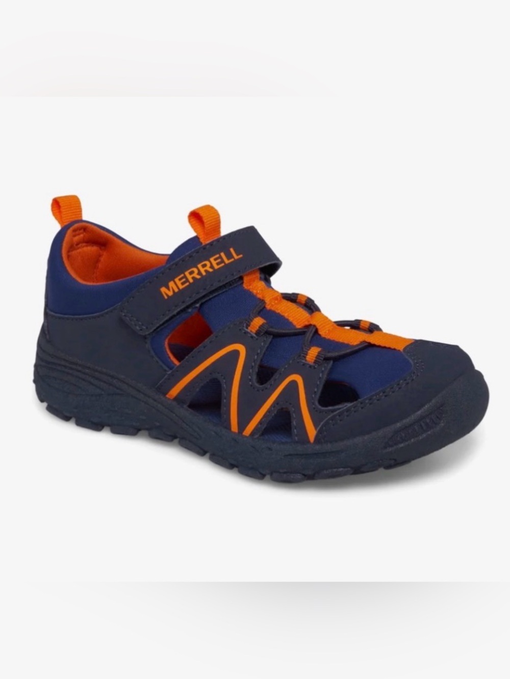 Merrell Kids Navy and Orange Closed-Toe Sport Sandal